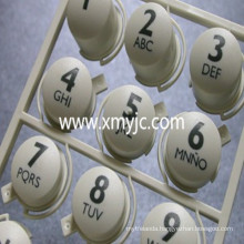 Rubber Silicone Keypad with Plastic Cover